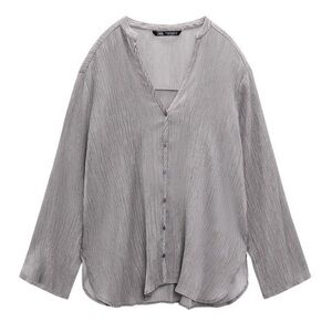 ZARA wrinkle effect longline top
